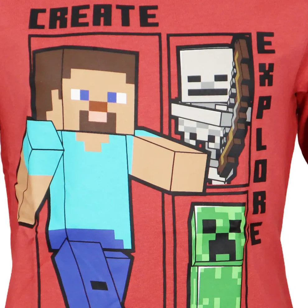 Minecraft bērnu garroku T-krekls, tops 6-12 gadi