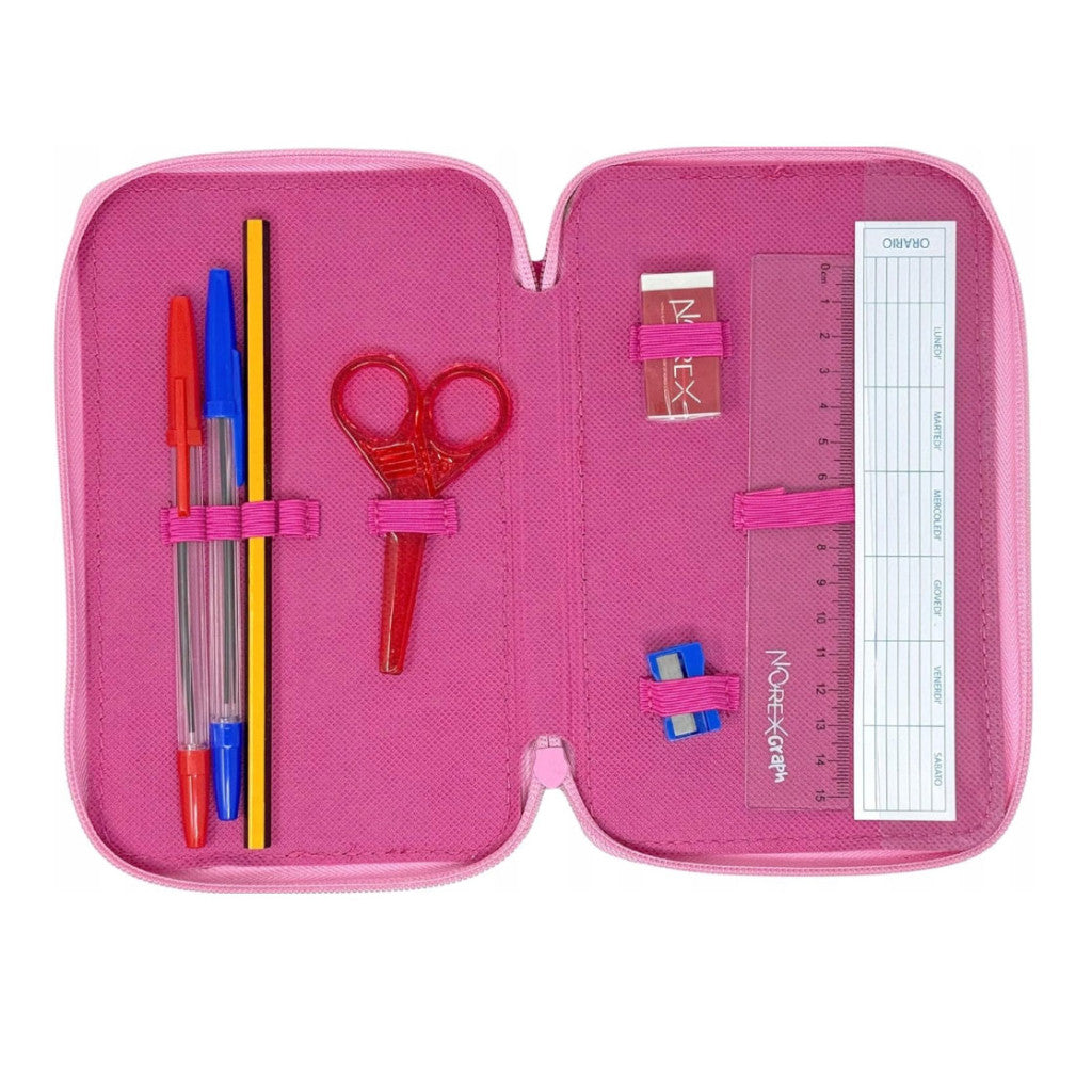 Hello Kitty Kuromi pildīts zīmuļu maciņš ar 3 slāņiem