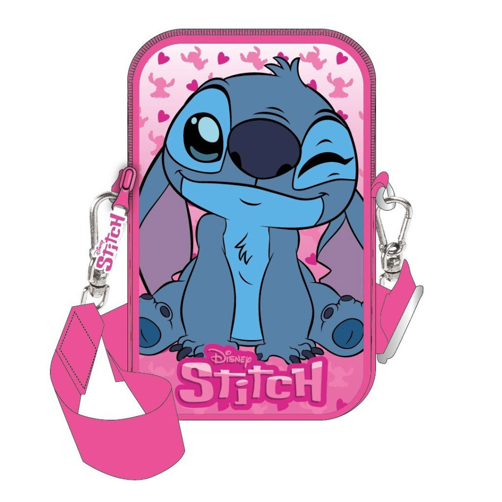 Disney Lilo un Stitch rozā luksusa telefona turētāja somiņa 18 cm