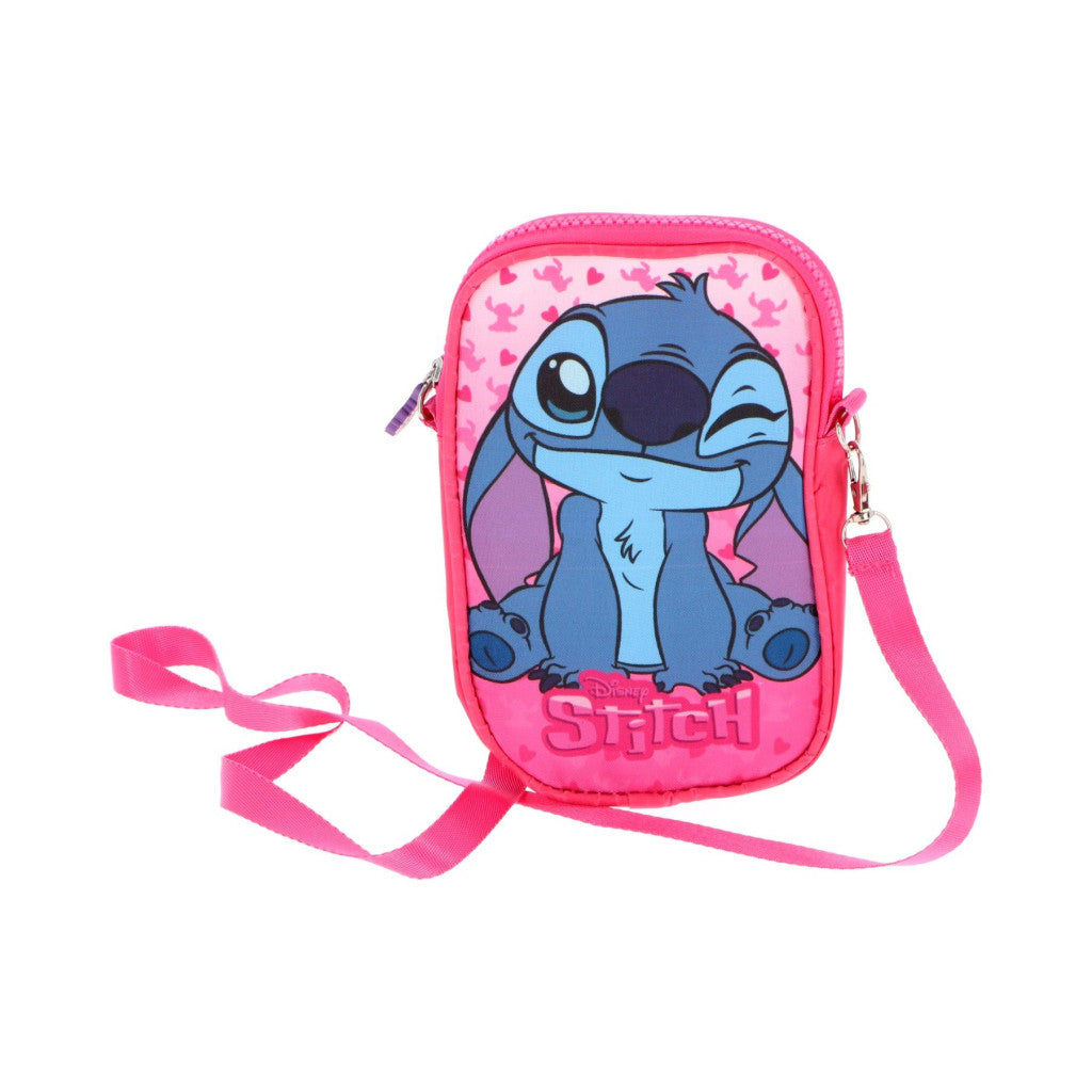 Disney Lilo un Stitch rozā luksusa telefona turētāja somiņa 18 cm