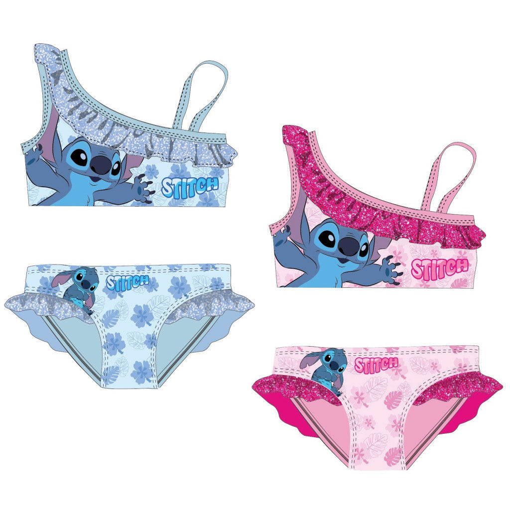 Disney Lilo un Stitch Tropical bērnu peldkostīms, bikini 3-8 gadi
