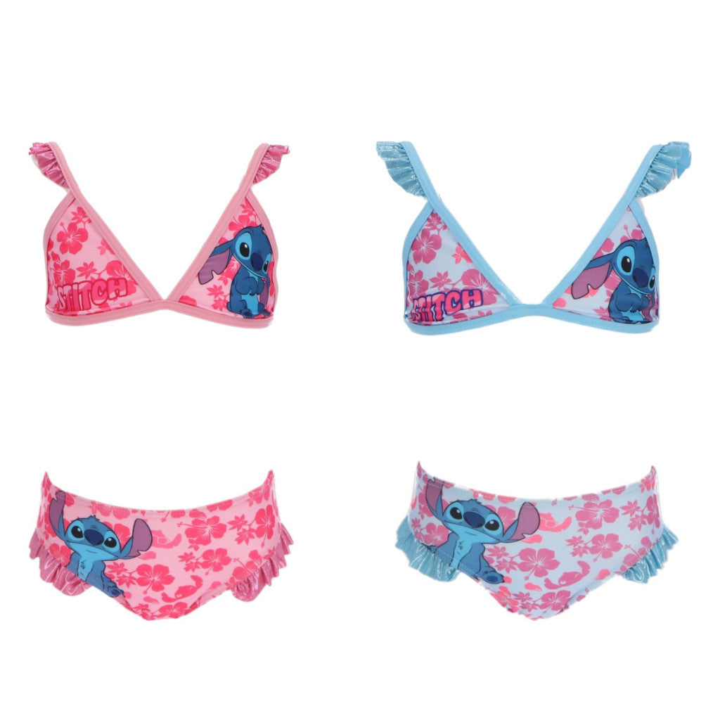 Disney Lilo un Stitch Hibiscus bērnu peldkostīms, bikini 3-8 gadi