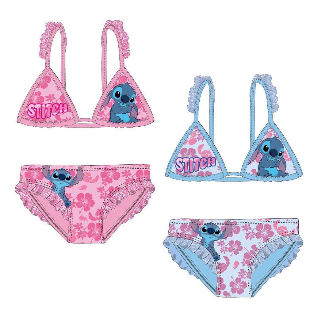 Disney Lilo un Stitch Hibiscus bērnu peldkostīms, bikini 3-8 gadi