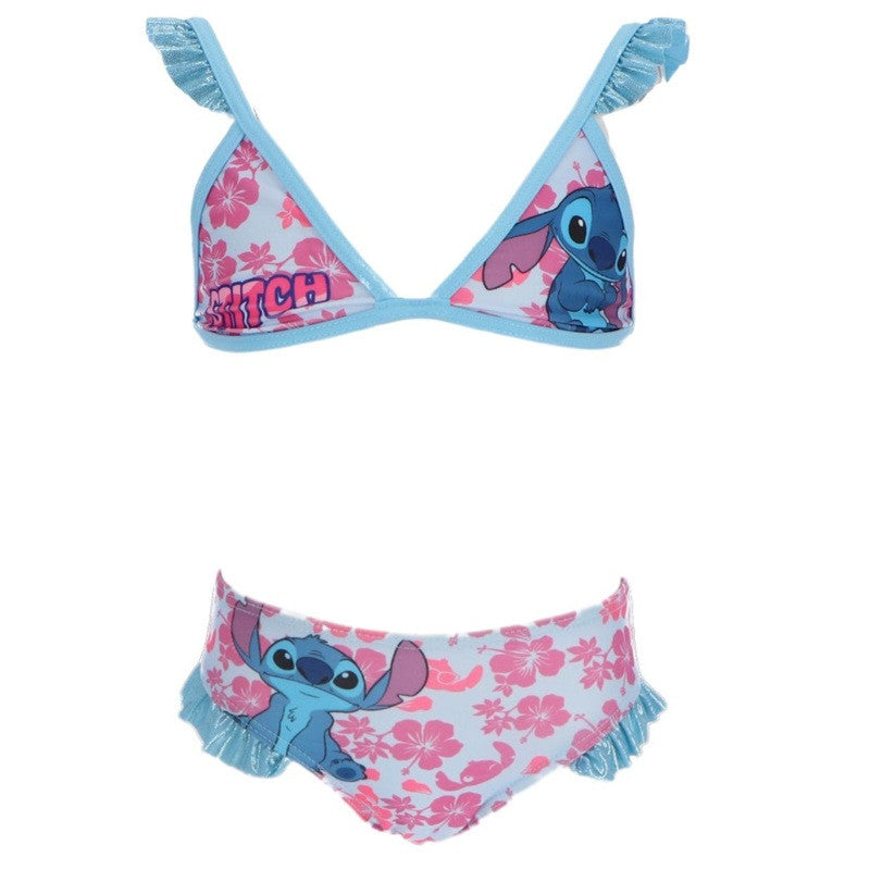 Disney Lilo un Stitch Hibiscus bērnu peldkostīms, bikini 3-8 gadi