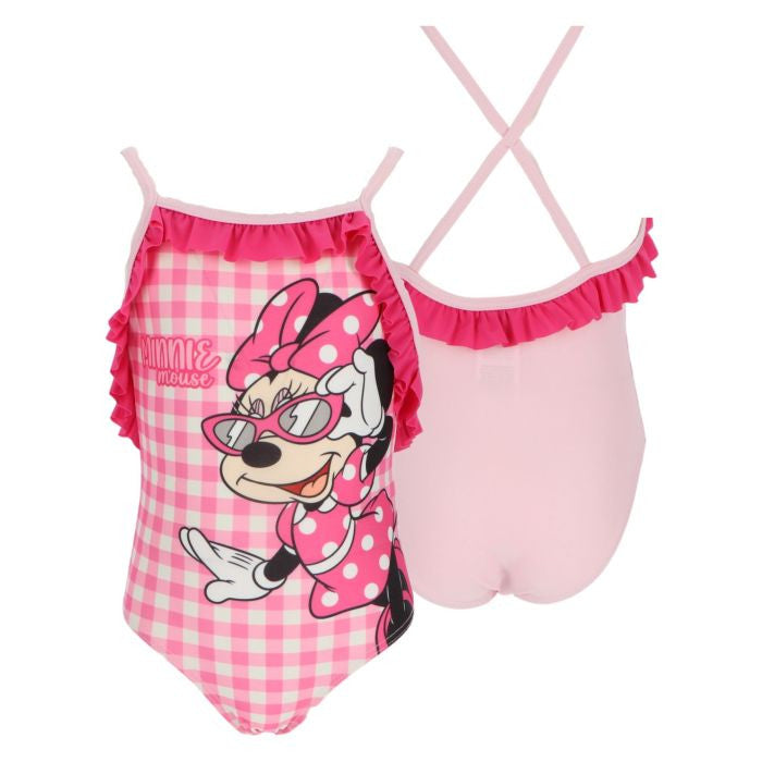 Disney Minnie rūtainais bērnu peldkostīms, peldēšanai, 3-8 gadi