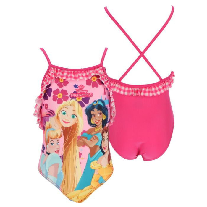Disney Princess rūtainais bērnu peldkostīms, peldēšanai 3-8 gadi