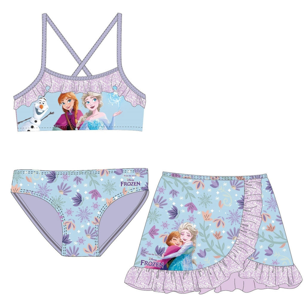 Disney Frozen bērnu bikini un svārku komplekts 3-8 gadiem