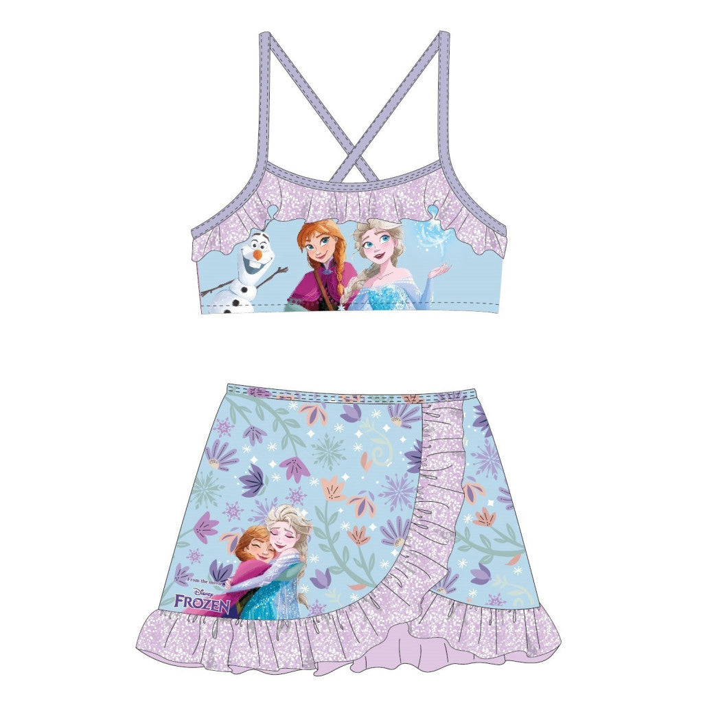 Disney Frozen bērnu bikini un svārku komplekts 3-8 gadiem