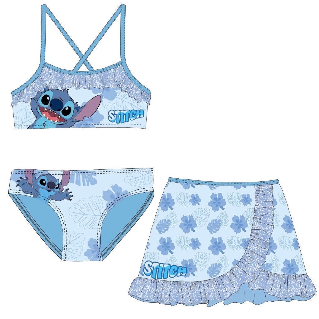 Disney Lilo un Stitch Leaf bērnu bikini un svārku komplekts 4-10 gadi