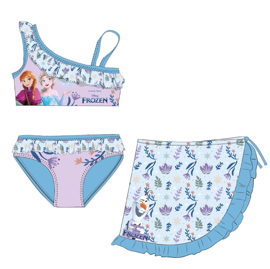 Disney Frozen bērnu bikini un sarongs komplekts 3-8 gadi