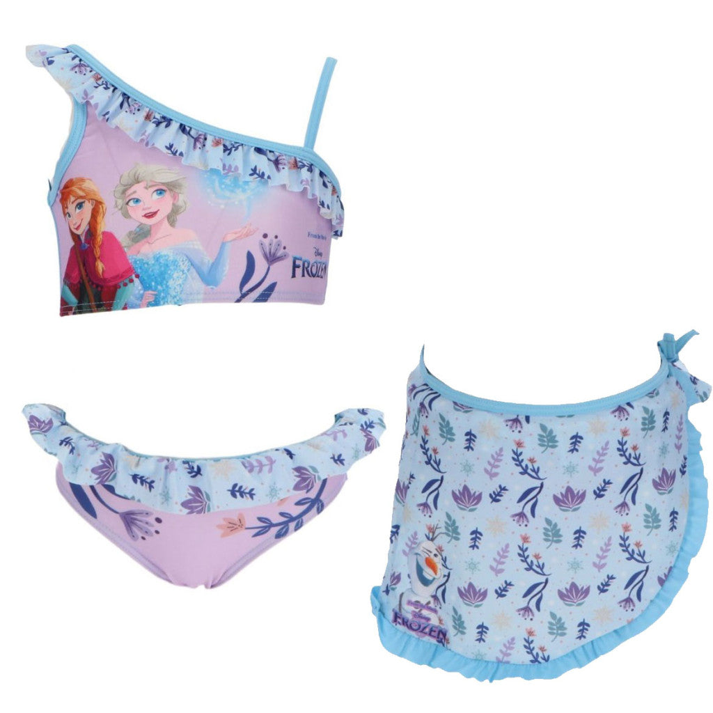 Disney Frozen bērnu bikini un sarongs komplekts 3-8 gadi