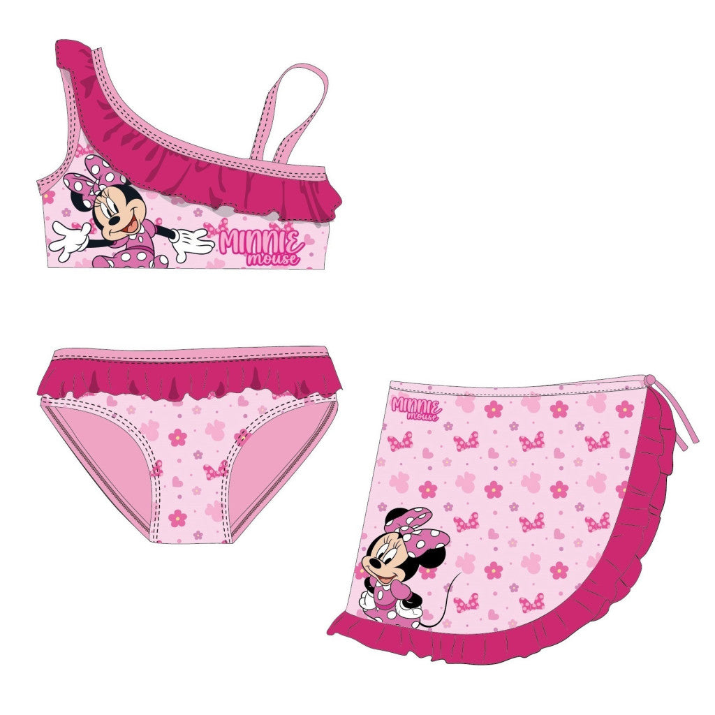 Disney Minnie Jauka bērnu bikini un sarongs komplektā 4-10 gadi