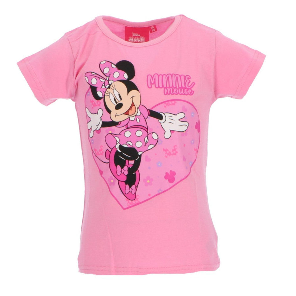Disney Minnie Heart bērnu īsais T-krekls, topiņš 3-8 gadi