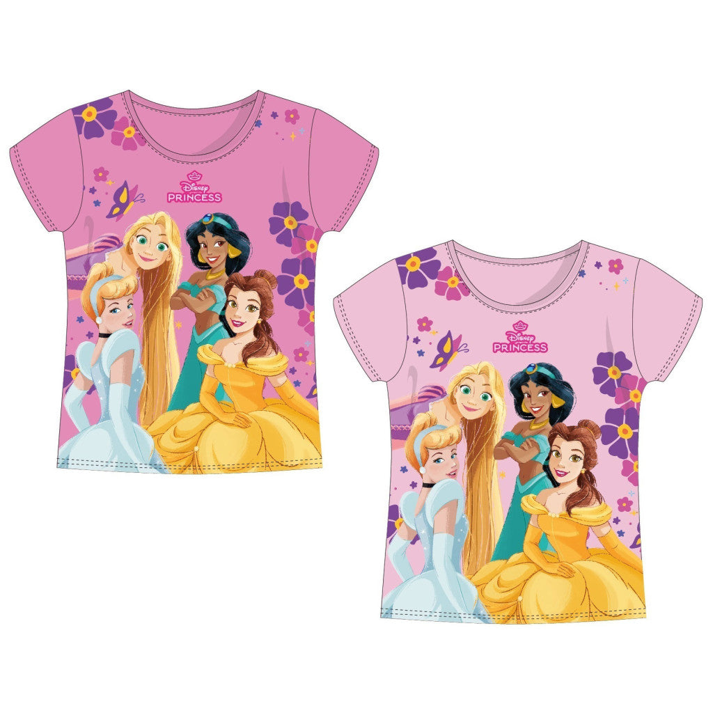 Disney Princess Friendship bērnu īsais T-krekls, topiņš 2-6 gadi