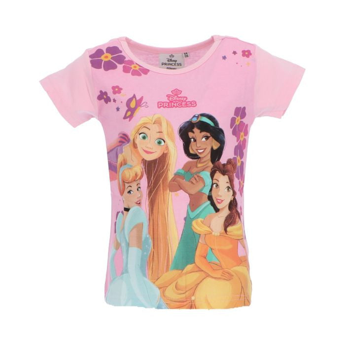 Disney Princess Friendship bērnu īsais T-krekls, topiņš 2-6 gadi