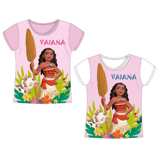 Disney Vaiana Adventure bērnu īsais T-krekls, topiņš 2-6 gadi