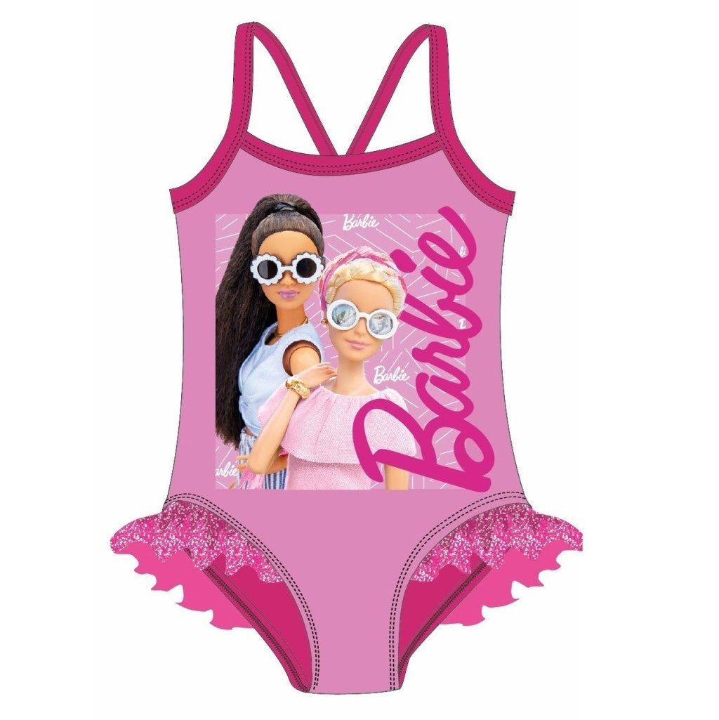 Barbie stila bērnu peldkostīms, peldēšanai, 3-8 gadi