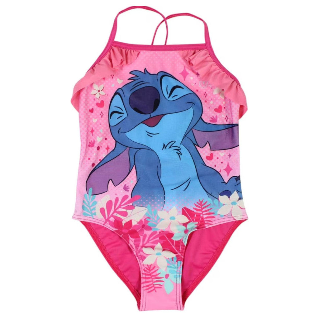 Disney Lilo un Stitch rozā bērnu peldkostīma un sarongu komplekts 3-8 gadi
