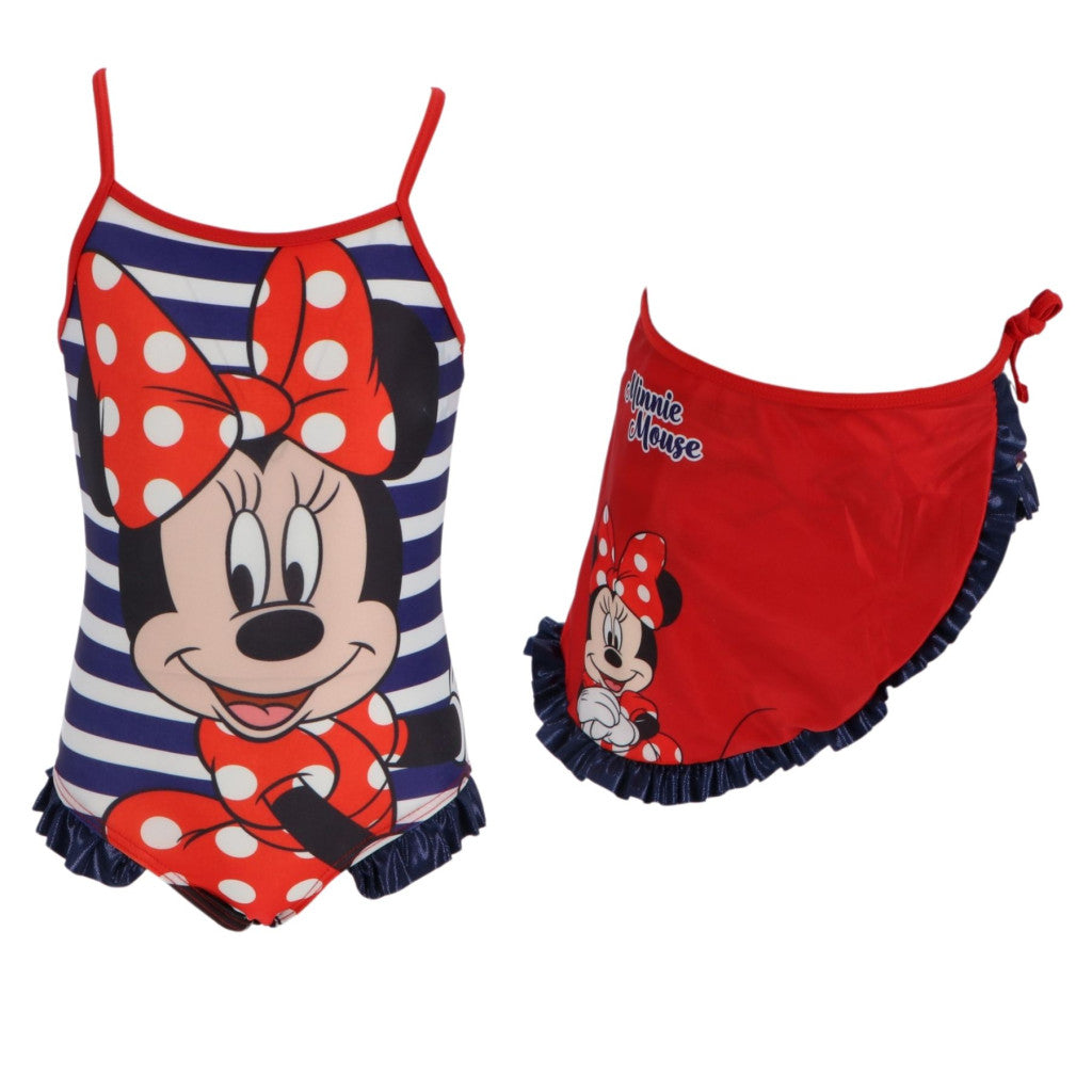 Disney Minnie Chic bērnu peldkostīma un sarongu komplekts 3-8 gadi