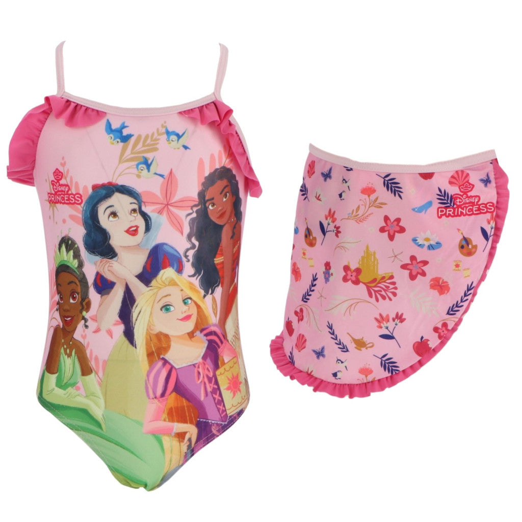 Disney Princess Regal bērnu peldkostīma un sarongu komplekts 3-8 gadi