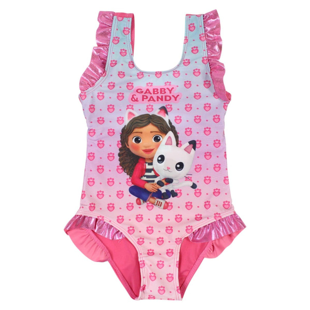 Gabby's Dollhouse Pandy bērnu peldkostīma un sarongu komplekts 3-8 gadi