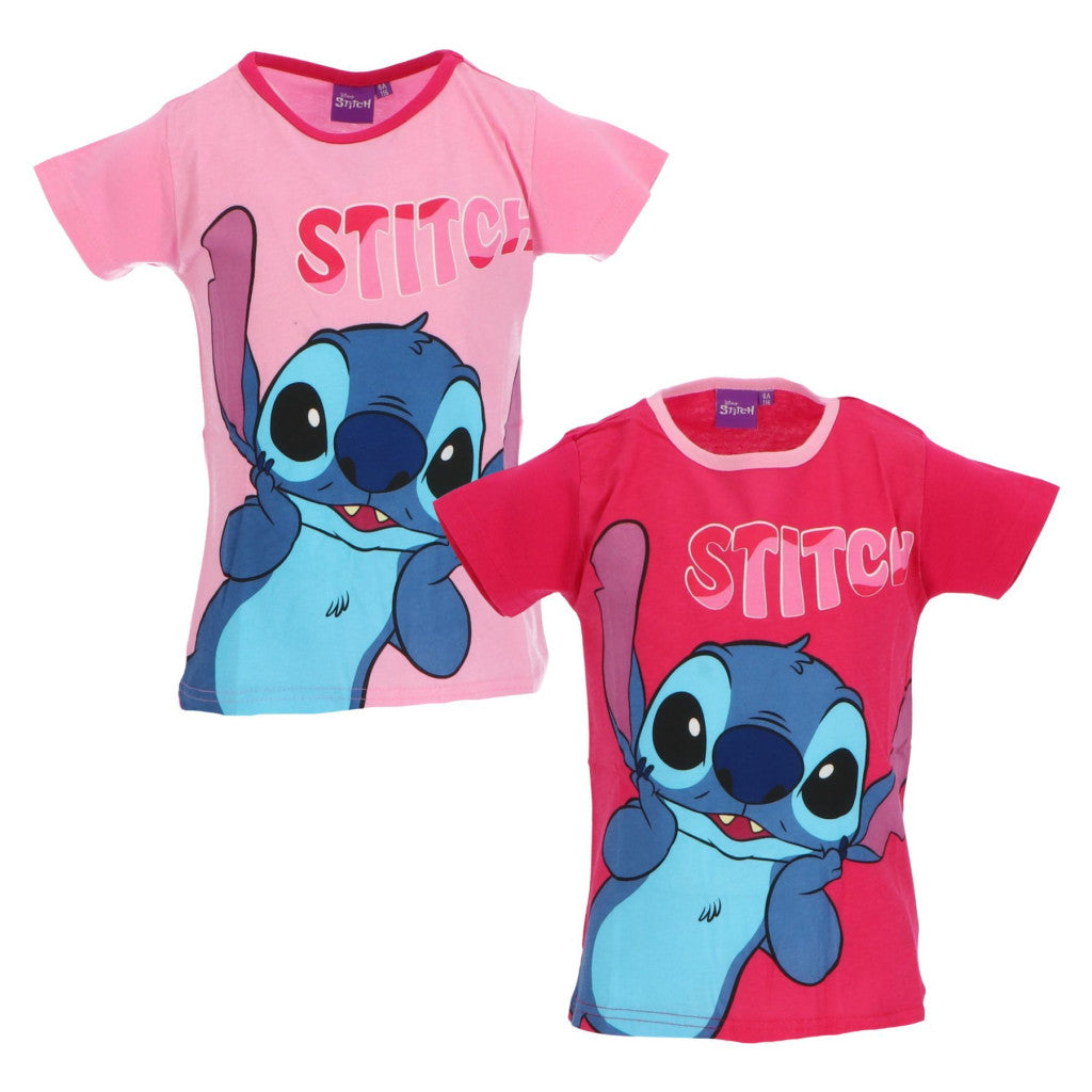 Disney Lilo un Stitch pārsteiguma bērnu īsais T-krekls, topiņš 3-8 gadi