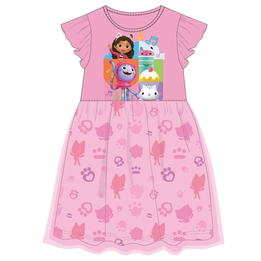 Gabby's Dollhouse Happiness bērnu vasaras kleita 2-6 gadi