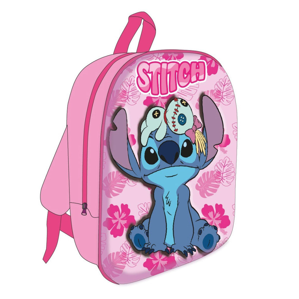 Disney Lilo un Stitch Pink Mischief 3D mugursoma, soma 30 cm