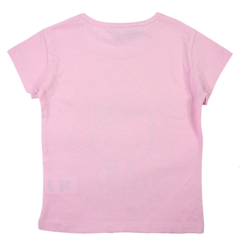 Hello Kitty rozā bērnu īsroku T-krekls, topiņš 3-8 gadi