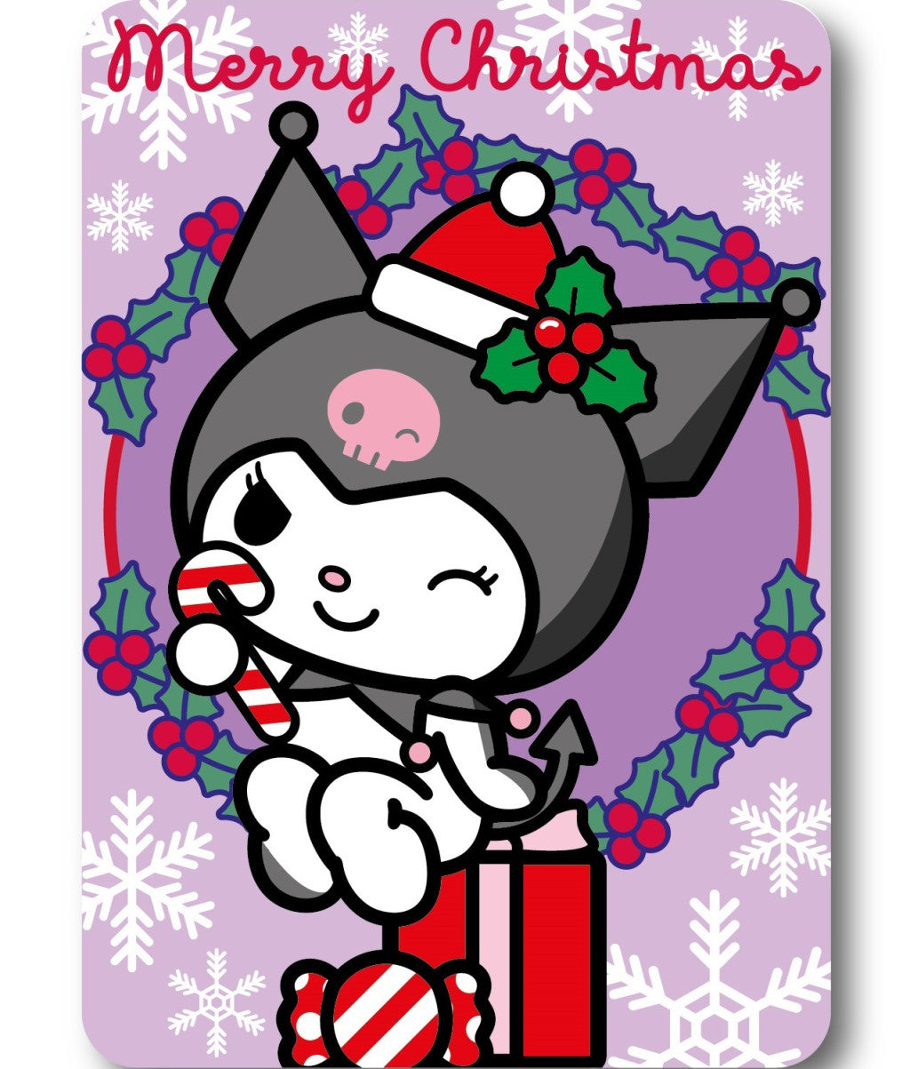 Hello Kitty Kuromi Ziemassvētku flīsa sega 100x140cm
