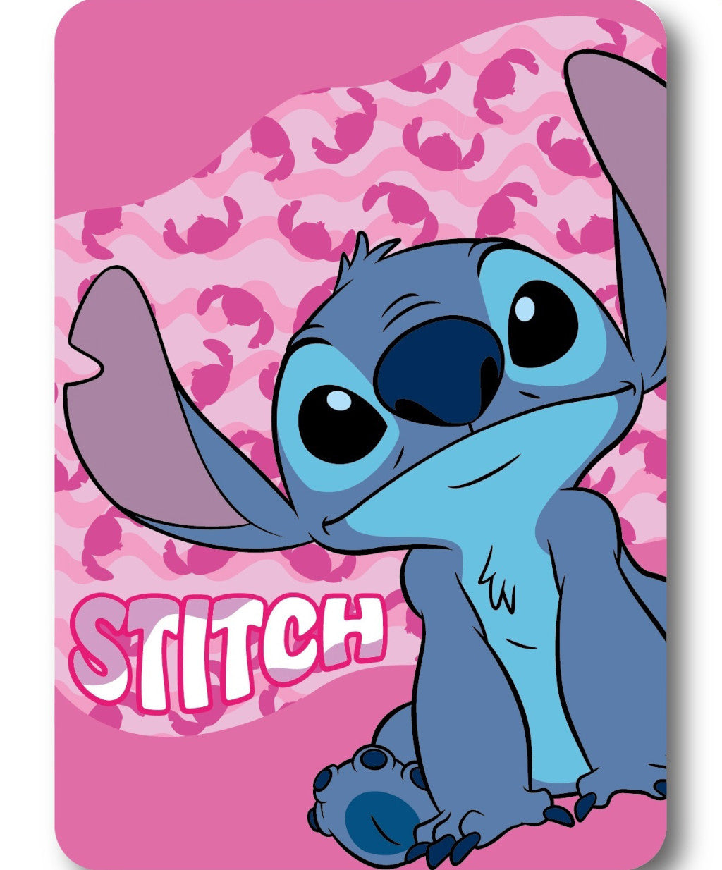 Disney Lilo un Stitch rozā viļņu flīsa sega 100x140cm