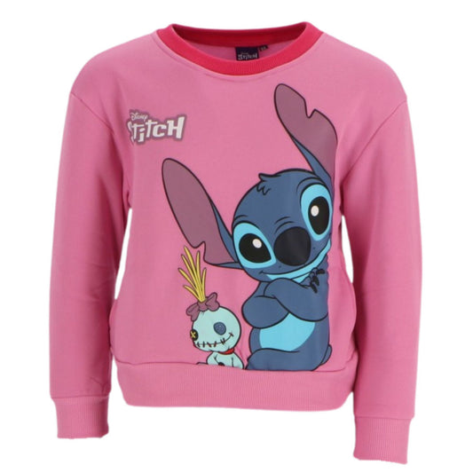 Disney Lilo un Stitch rozā bērnu džemperis 2-8 gadi / 92-128 cm