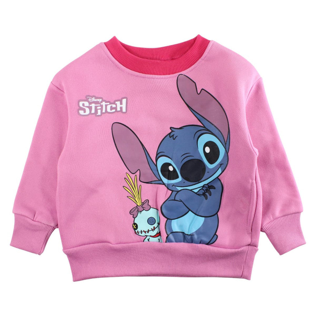 Disney Lilo un Stitch rozā bērnu džemperis 2-8 gadi / 92-128 cm