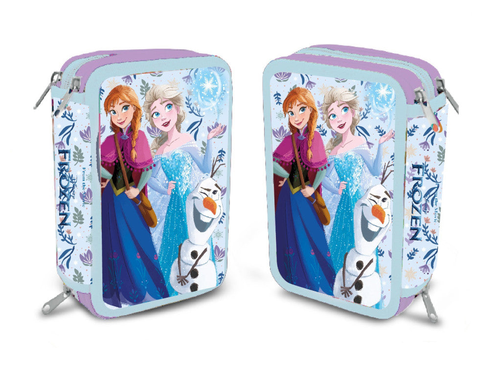 Disney Frozen jautrības pilns zīmuļu maciņš ar 3 līmeņiem