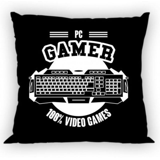 Gamer melna spilvendrāna 40x40 cm