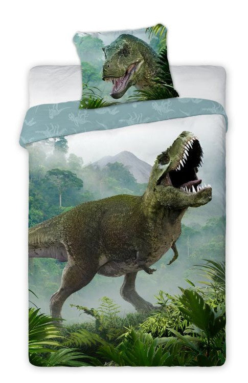 Dinozaura T-Rex meža gultasveļas komplekts 140√–200 cm, 70–90 cm