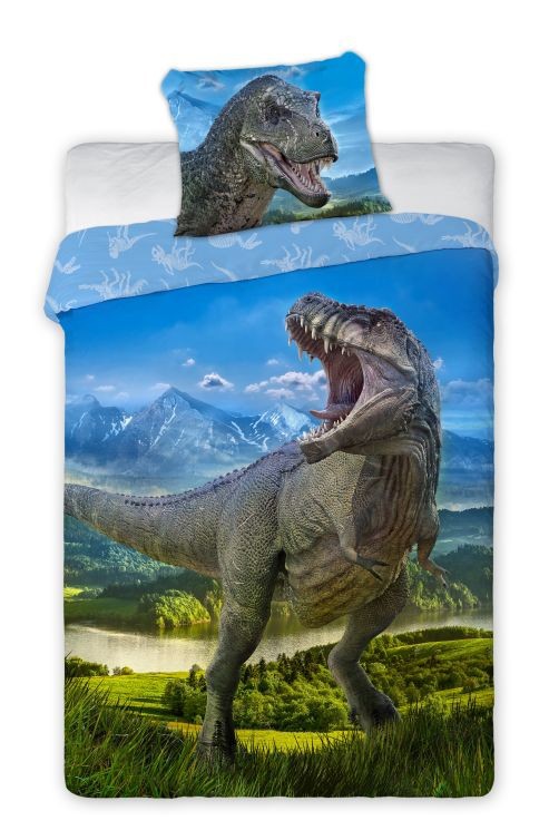 Dinozaura T-Rex gultasveļas komplekts 140√–200 cm, 70–90 cm