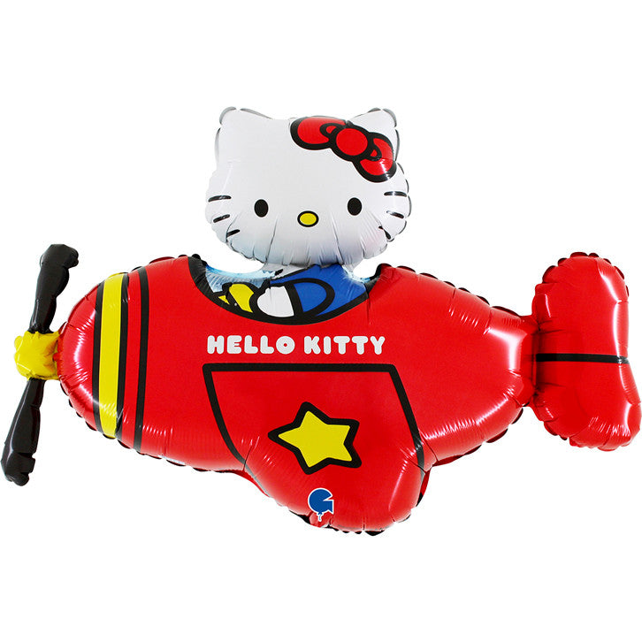 Hello Kitty Lidmašīna Sarkans Folijas Balons 76 cm