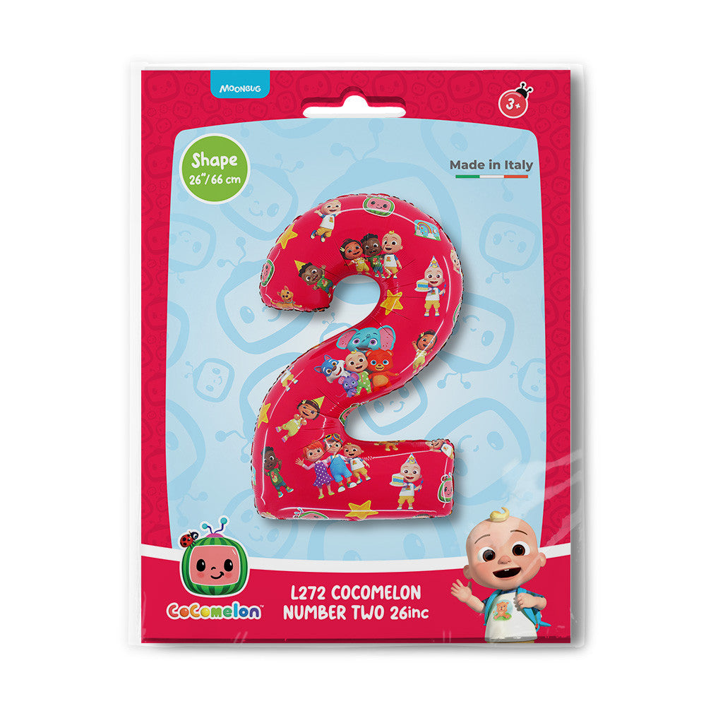 Cocomelon sarkans skaitlis 2 folijas balons 66 cm