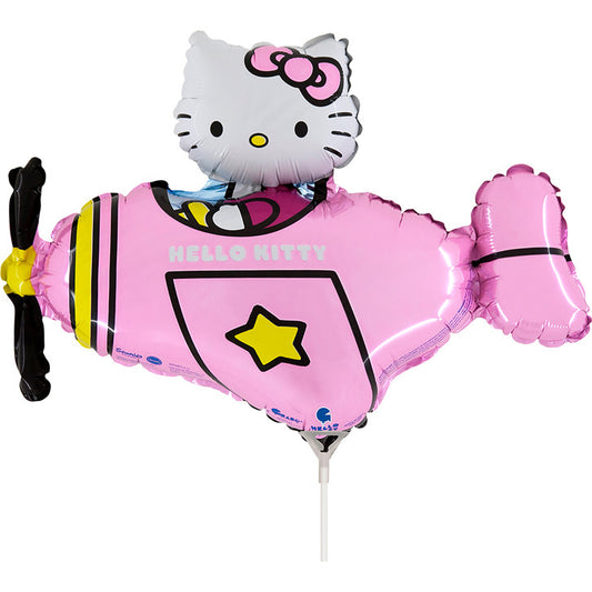 Hello Kitty lidmašīnas rozā mini folijas balons 35 cm (WP)