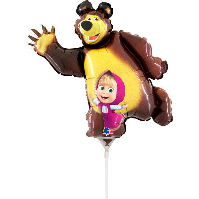 Mašas un lāča smaids mini folijas balons 35 cm (WP)