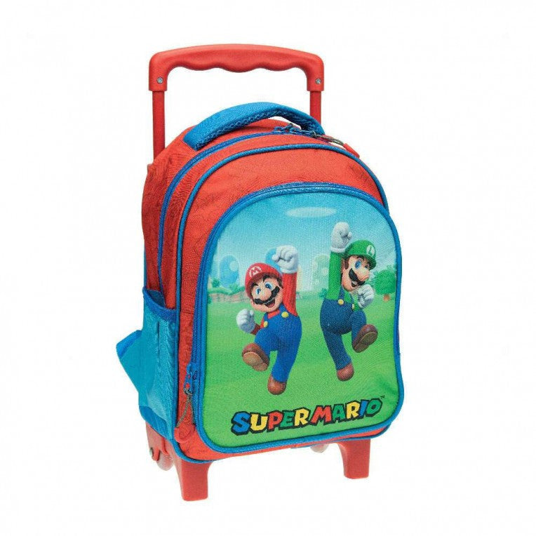 Super Mario Jump riteņojoša bērnudārza mugursoma, soma 30 cm