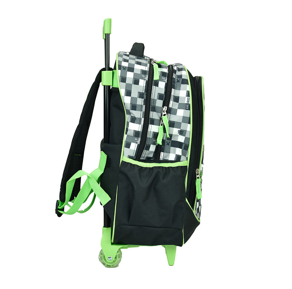 Minecraft pelēka akmens riteņsoma skolas soma 46 cm