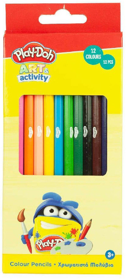 Play-Doh Art sešstūrainu krāsaino zīmuļu komplekts, 12 gab.