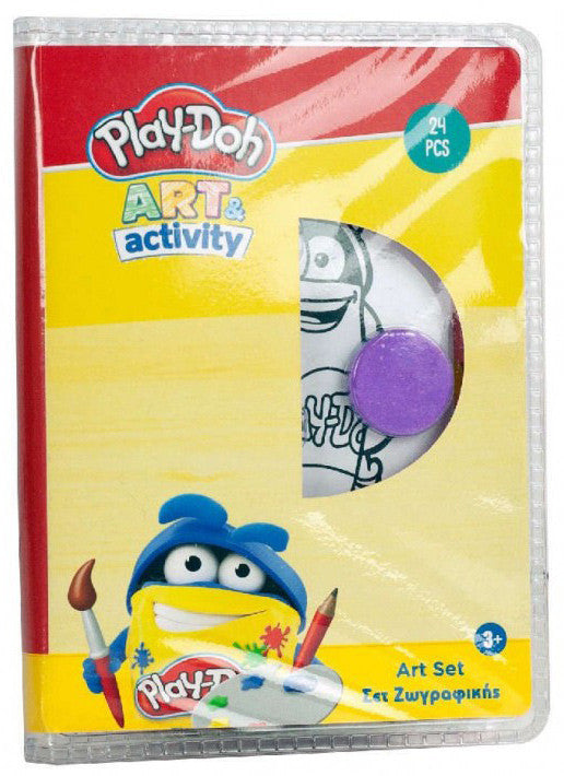 Play-Doh mākslas radošais komplekts, 24 detaļu zīmēšanas komplekts
