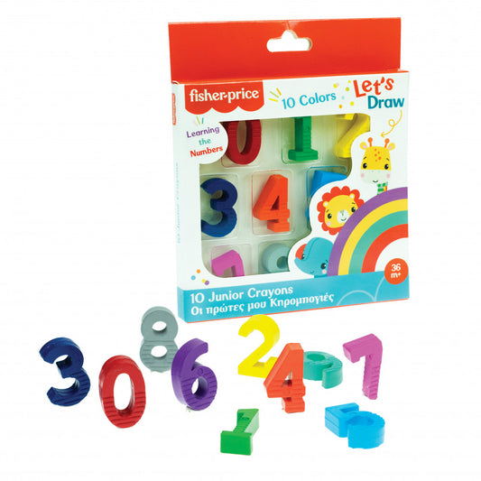 Fisher-Price Let's Draw numurētu krītiņu komplekts 10 gab.