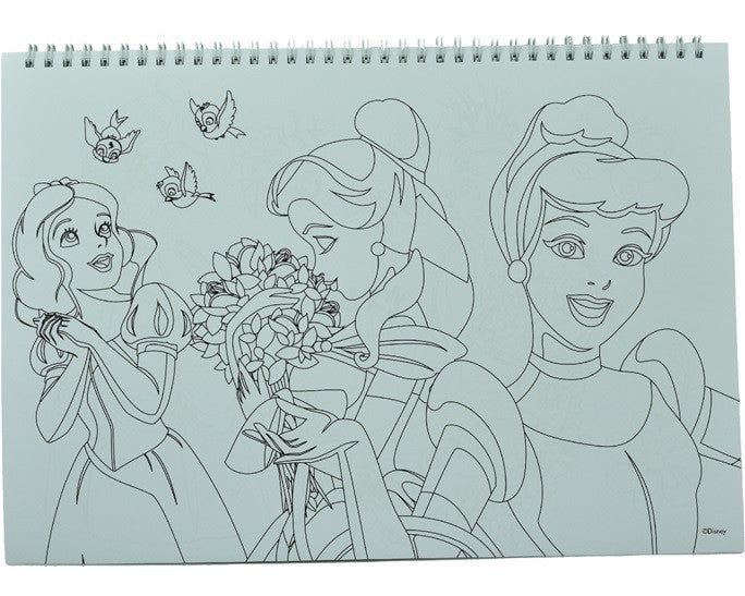 Disney Princess Spring A/4 spirālveida skicēšanas burtnīca ar 40 lapām un uzlīmēm