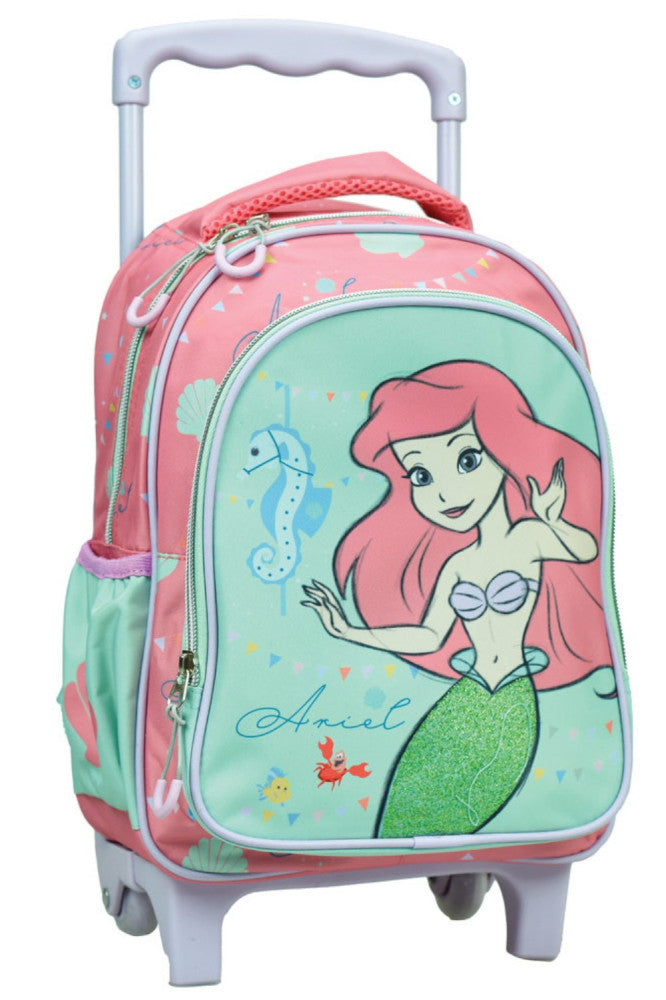 Disney Princess Ariel bērnu mugursoma ar ritošo daļu, soma 30 cm