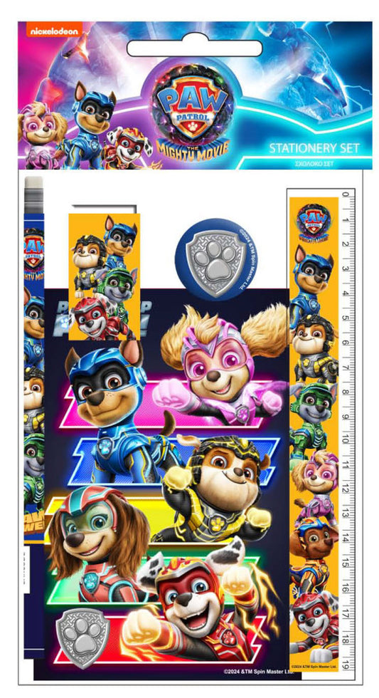 Ķepu patruļas Power Up 5 daļu kancelejas piederumu komplekts