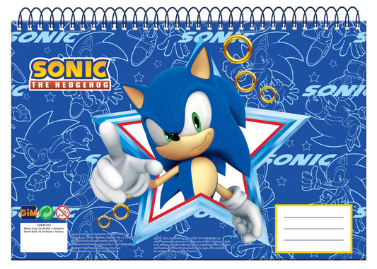 Sonic the Hedgehog Rush Sonic the Hedgehog A/4 spirālveida skicēšanas burtnīca, 30 lapas